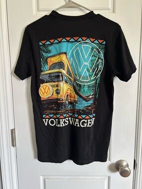 Volkswagen Westfalia Camper Van Graphic T-Shirt Men’s Small Black Retro VW Bus